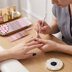 Pinceaux à liner en nylon/kolinsky personnalisés de plusieurs tailles, <span class=keywords><strong>extra</strong></span> fins, à imprimé léopard rose, pour le nail art - Product Image 5