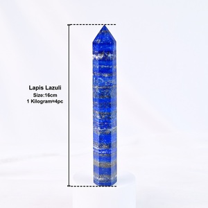 منتجات الشفاء الروحية الحرفية الشعبية برج الكريستال للطاقة الطبيعية اللازورد نقطة كبيرة لتزيين المنزل فنغشوي - Product Image 4