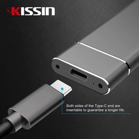 KISSIN SSD Eksternal M2 NVME Berkualitas Tinggi 128GB 256GB 512GB 1TB 2TB Portabel untuk Laptop dan Desktop