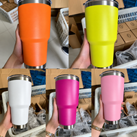 Gobelet isotherme de 30 oz avec revêtement en poudre, tasse à café sous vide pour les trajets quotidiens, le travail et les cadeaux promotionnels