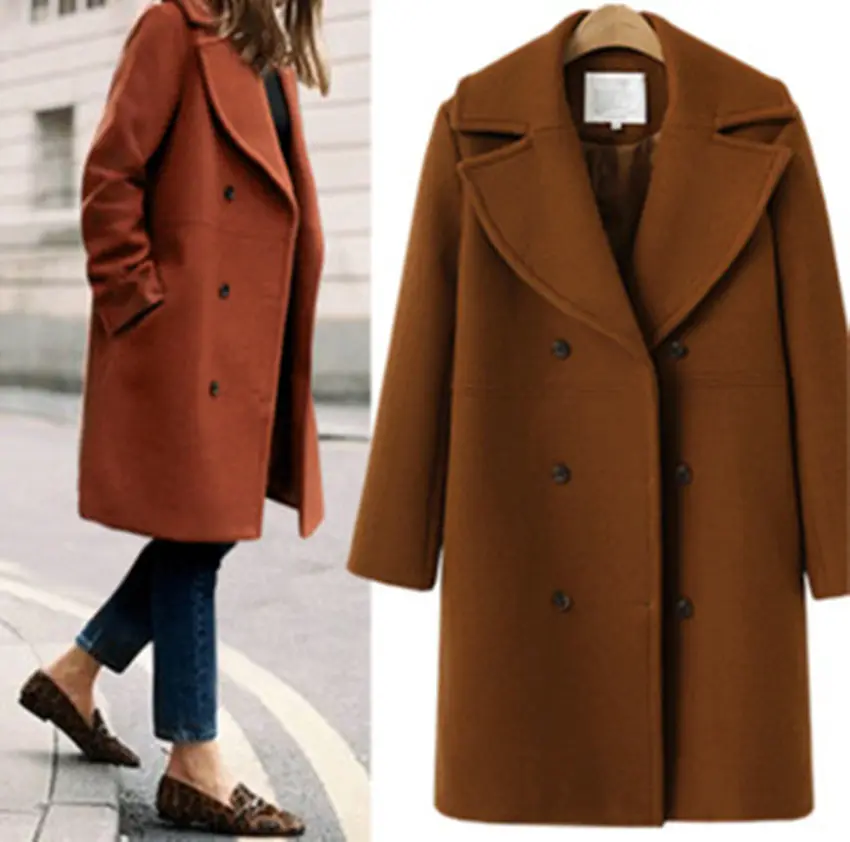 D&M new women's clothing autumn design waist coat dress suit collar trench coat women's long sleeve jacket