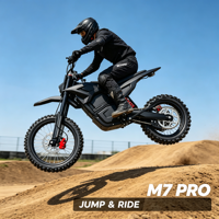 Meilleure moto électrique tout-terrain M7 PRO 5000W 60V 27Ah à transmission centrale, vitesse 70 km/h