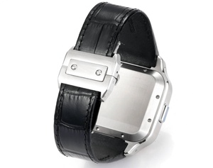 High-quality luxurious custom sapphire mirror-faced dial mechanical movement leather strap diamond <b>ring</b> watch with 41mm dial - Product Image 6