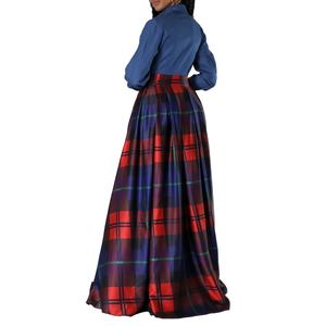 Vestidos Largos de Moda Casual para Mujer, Personalizados al por Mayor, OEM, de Alta Calidad, con Estampado, Cuello Solapa y Manga Larga - Product Image 3