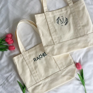 Bon marché, fourre-tout à broderie réutilisable, sac vintage, sacs à main en <span class=keywords><strong>toile</strong></span> populaires pour femmes - Product Image 3