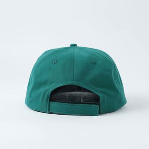 Casquettes Snapback Unisexe de Haute Qualité à 5 Panneaux en Tissu de Coton Vert avec Bord Légèrement Courbé et Logo Brodé - Product Image 3