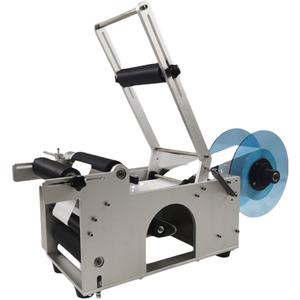 Machine d'étiquetage semi-automatique pour bouteilles d'eau, bouteilles de vin, bouteilles rondes, avec manuel d'utilisation. - Product Image 1