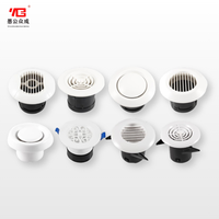 Grille de ventilation ronde en plastique de 2,5 pouces de qualité supérieure pour sous-plafond, diffuseur d'air de plafond rond
