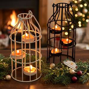Lámpara LED Hexagonal de Estilo Europeo Americano, Decoración para Mesa, Funciona con Batería, Velas sin Llama Ecológicas para el Hogar - Product Image 1