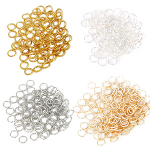 <b>Copper</b> Jewelry Findings Round Closed Open Jump Rings For <b>Bracelet</b> Making DIY Accessories 18K Gold Plated Silver White Gold - Product Image 1