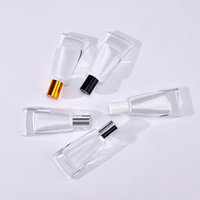 Emballage cosmétique pour huiles essentielles rechargeable, 10 ml, flacon en verre transparent pour parfum, huile parfumée, avec bille roulante
