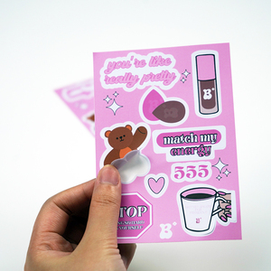 Adesivi adesivi impermeabili all'ingrosso <span class=keywords><strong>con</strong></span> stampa logo carta kiss cut etichette fogli adesivi personalizzati per i bambini - Product Image 3