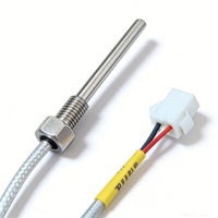 Capteur de température industriel à sonde unique, type aiguille, haute précision, résistance thermique en platine PT100, système 3 fils, IP66, 0,01°C