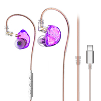 Lafitear LE2 Kabel 3.5mm dan Tipe C IEM Earphone Kabel Lepas Pasang In-Ear Monitor Driver Dinamis Hifi Earphone