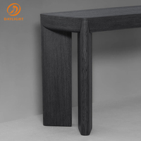 Table rectangulaire en chêne naturel de style moderne, table console en bois massif de luxe, meubles de maison