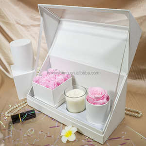 Bougies de noël et de saint valentin 2023 bougies de cadeau de saint valentin <span class=keywords><strong>bougie</strong></span> parfumée de fleurs conservées séchées dans une boîte cadeau - Product Image 5