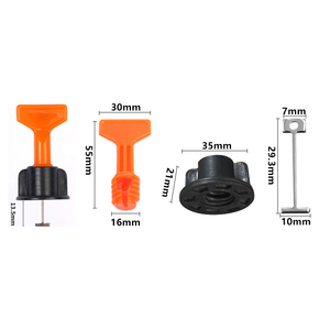 Nouvelles aiguilles <span class=keywords><strong>de</strong></span> nivellement modernes réutilisables en acier <span class=keywords><strong>de</strong></span> 1,5 mm, accessoires <span class=keywords><strong>de</strong></span> carrelage, conception auto-adhésive réglable pour le nivellement des joints <span class=keywords><strong>de</strong></span> carrelage, 50 pièces - Product Image 6