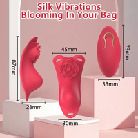 Vibrateur portable télécommandé avec 10 modes et stimulateur clitoridien à sangle pour culotte, jouets et jeux sexuels pour adultes pour femmes et couples