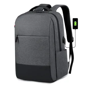 Mochila portátil de ocio de tela de alta resistencia impermeable con mochila USB Mochila de negocios portátil de alta calidad
