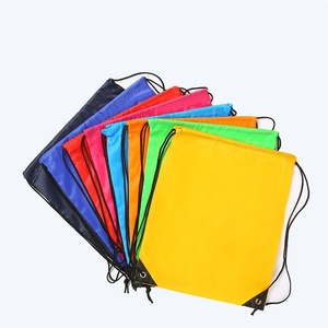 Promotional Custom Logo Size Color Polyester Drawstring Bag Sport Drawstring <b>Backpack</b> for Travel Storage - Product Image 6
