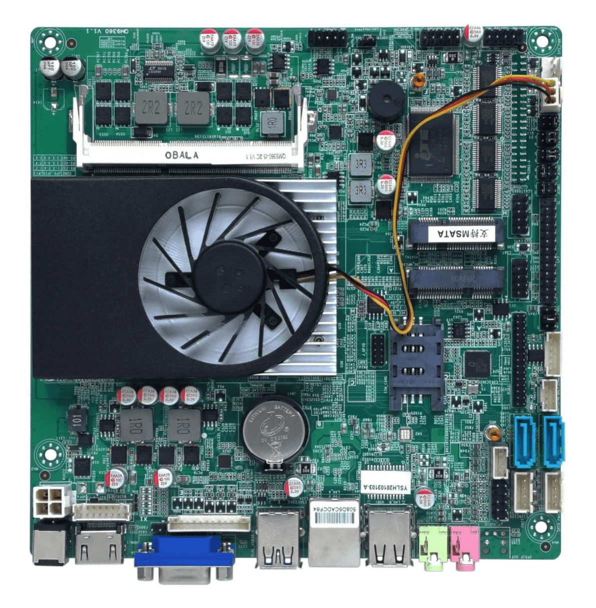 QM9360 Mini ITX Motherboard Intel I5 I7 4th 5th Gen CPU 9-36V Wide