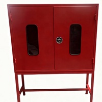 Armoire de rangement pour tuyau d'incendie flexible et durable, accessoire d'équipement de lutte contre l'incendie, finition miroir en acier inoxydable