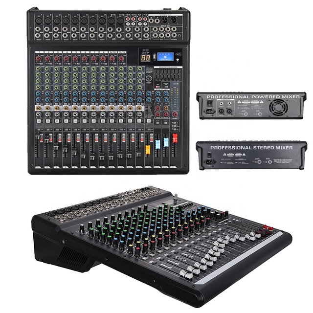 Professional Powered Amplifier Mixers Audio 16 Channels Digital Mixer RCA Professional Stage Sound Mixer