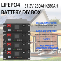 Boîtier de batterie au lithium prismatique personnalisé DIY Lusen L/BCe 48V 100Ah 10-11kWh avec BMS et écran LCD, en métal