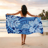 High Quality Polynesian Traditional Prints Opaque Fabric Beach Towel Print on Demand Various Sizes Women Beach Sarong