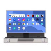 Téléviseur LCD HDTV 27 pouces pour l'extérieur, design en forme de valise, moniteur portable blanc, écran tactile, Smart TV Android