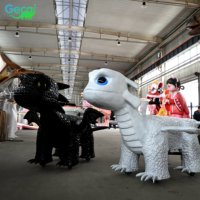 Tours de dinosaure animatroniques d'équitation mécanique à jetons pour des enfants