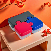 Boîte à bento de luxe chauffable et micro-ondable, anti-fuite, avec 3 compartiments, grande capacité, couvercle en plastique alimentaire portable