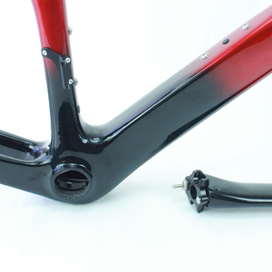 New Fashion rot Carbon T700 Road Disc Fahrräder Rennrad rahmen Carbon faser rahmen 700c Carbon Rennrad rahmen - Product Image 5