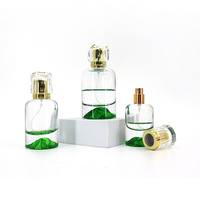 Nouveau design 30ml 50ml 100ml sertissage joint vide parfum cylindre bouteille en verre personnalisé cristal rechargeable atomiseur vaporisateur bouteille de parfum