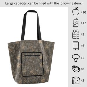 Sac fourre-tout en nylon personnalisé, sac messager camouflage, sac de shopping avec poche zippée, sac de plage, sac de voyage - Product Image 4