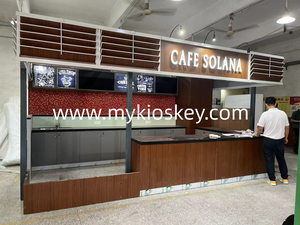 Venta caliente diseño Vintage café quiosco centro comercial diseño personalizado Café Bar mostrador con muebles superiores en cafetería para la venta - Product Image 6