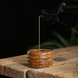 Handmade Bamboo Root Incense Holder Sandalwood Burner Zen Style Religious Use Chinese Incense Accessory - Product Image 1