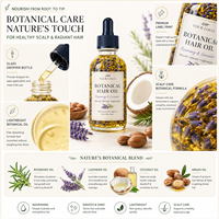 Ekstrak Tumbuhan Alami Organik 100% Murni Menutrisi & Memperbaiki Rambut Minyak Rambut Botani untuk Pertumbuhan Rambut Perbaikan Rambut & Pencegahan Kerontokan