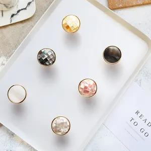 Zinc Alloy Furniture Handles Shell Simple Nordic Pastoral Wardrobe Dresser Knobs Cupboard Cabinet Drawer Round Colorful Z-2911