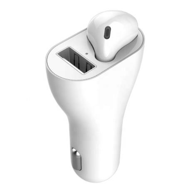 Товары, соответствующие последним трендам, 2019 Дешевые автомобильное зарядное устройство 2.4A вкладыши Наушники V5.0 USB автомобильный адаптер беспроводной громкой связи Bluetooth гарнитура для безопасности водителя