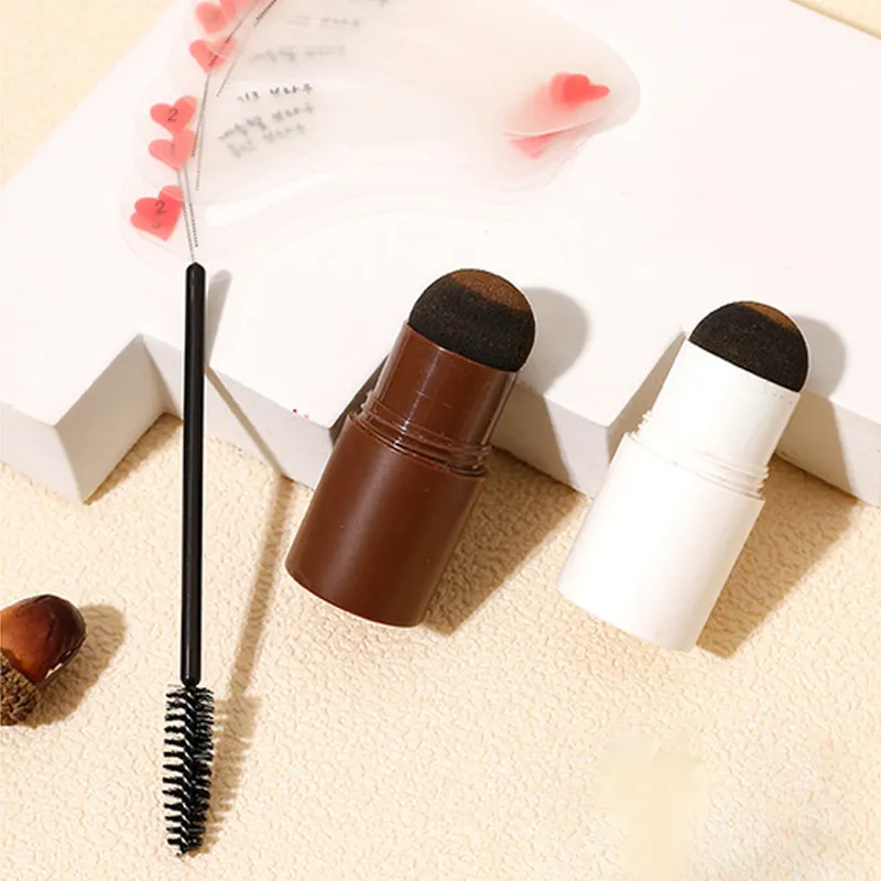 Conjunto de maquillaje de un solo paso, Kit para dar forma a las cejas, resistente al agua, polvo de cejas de larga duración, gran oferta