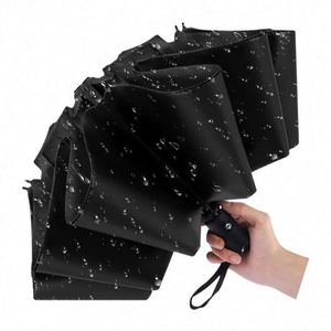 Parapluie pliable promotionnel à double couche, 3 sections, protection solaire extérieure, anti-UV, avec impression de logo - Product Image 4