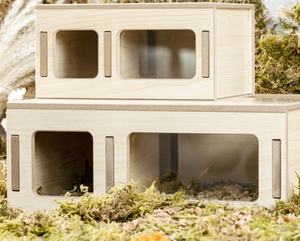 USMILEPET Meilleure Vente Maison de Hamster en Bois Château de Cochon d'Inde Cachette de Hamster pour Chinchilla Furets Hamster Hérisson Lapin - Product Image 1