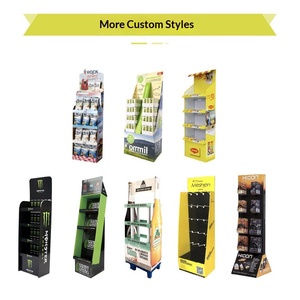 Présentoirs et étagères en carton ondulé sur pied, modèle 100, personnalisables, fabriqués en Chine, pour <span class=keywords><strong>Costco</strong></span> - Product Image 1