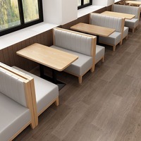 Ensemble de table et chaises de salle à manger pour restaurant commercial, 2 places, design moderne et bois durable, pour cafés, librairies, salons