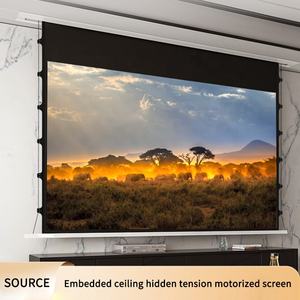 Pantalla de Cine Eléctrica Seeball de 100 Pulgadas 16:9, Pantalla de Techo Oculta Electrónica, Control RF, Tela de PVC Blanca, Montaje en Techo - Product Image 5