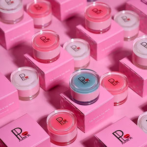 Vente en gros de <span class=keywords><strong>baume</strong></span> à lèvres logo personnalisé exfoliant doux naturel végétalien (5g + 5g) masque à lèvres en gelée double couche 2 en 1 gommage pour les lèvres - Product Image 1