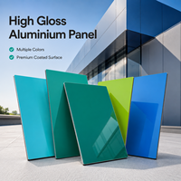 Panneau composite en aluminium brillant de luxe pour l'extérieur des hôtels, revêtement de façade ACP, finition métallique PVDF, panneau mural architectural