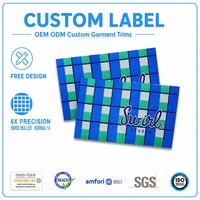 Étiquette tissée principale avec détails en fil de qualité supérieure et panneau logo pour uniformes de shorts d'équipes de hockey, destinée aux fournisseurs et aux commandes institutionnelles