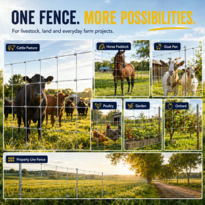 High Strength Galvanized Hinge Joint Field Fence Cattle Fence for Agricultural Farm Use - Product Image 4